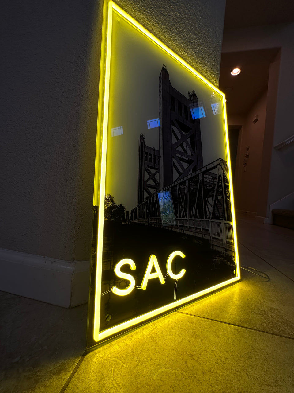 Sac Tower Bridge Neon
